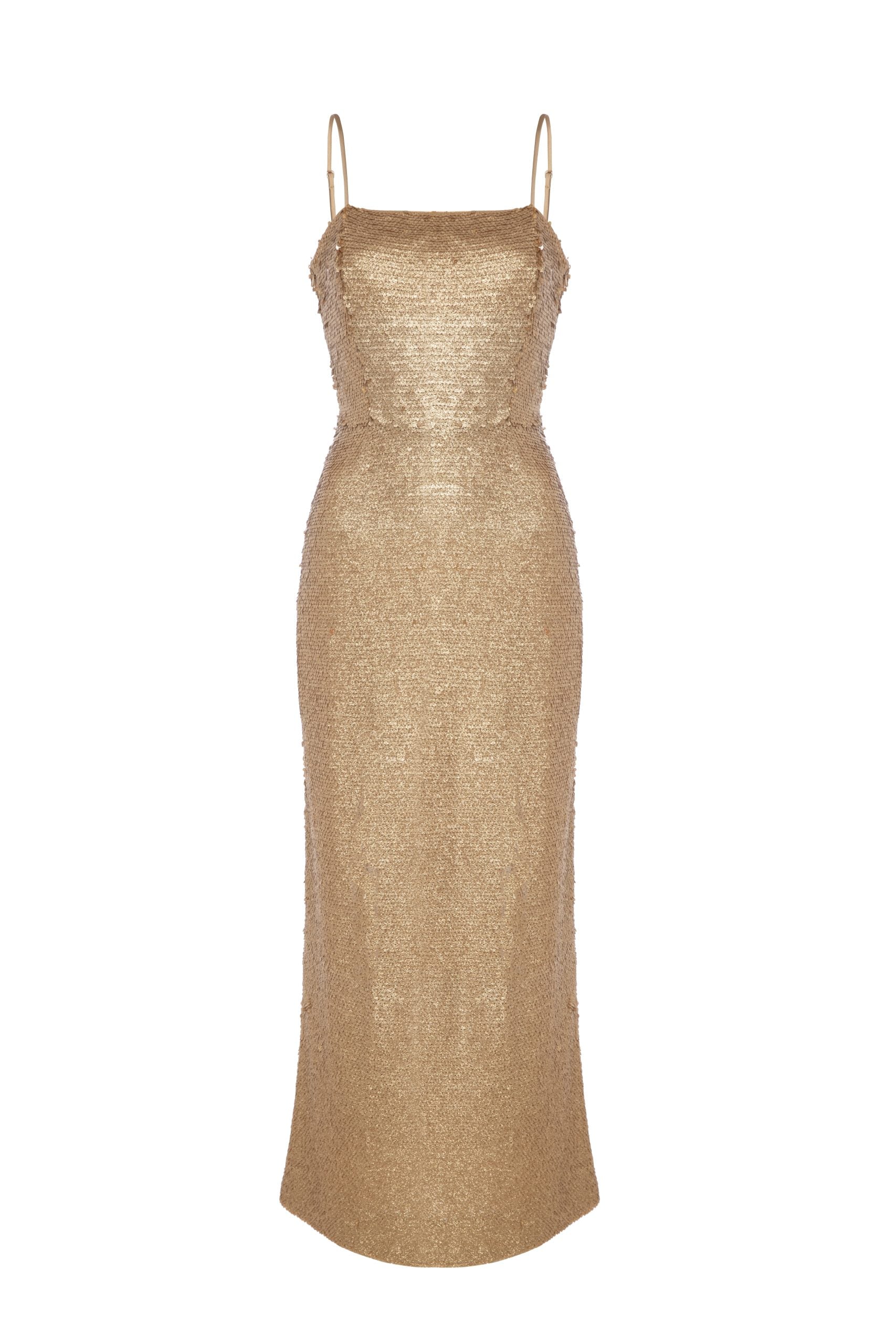 Gold Sequin Long Dress Ariel