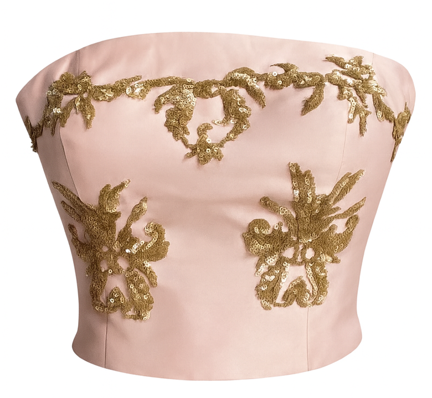 Powder Pink Corset Rose d’Or