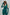 Crystal Stone Emerald Green Long Gloves